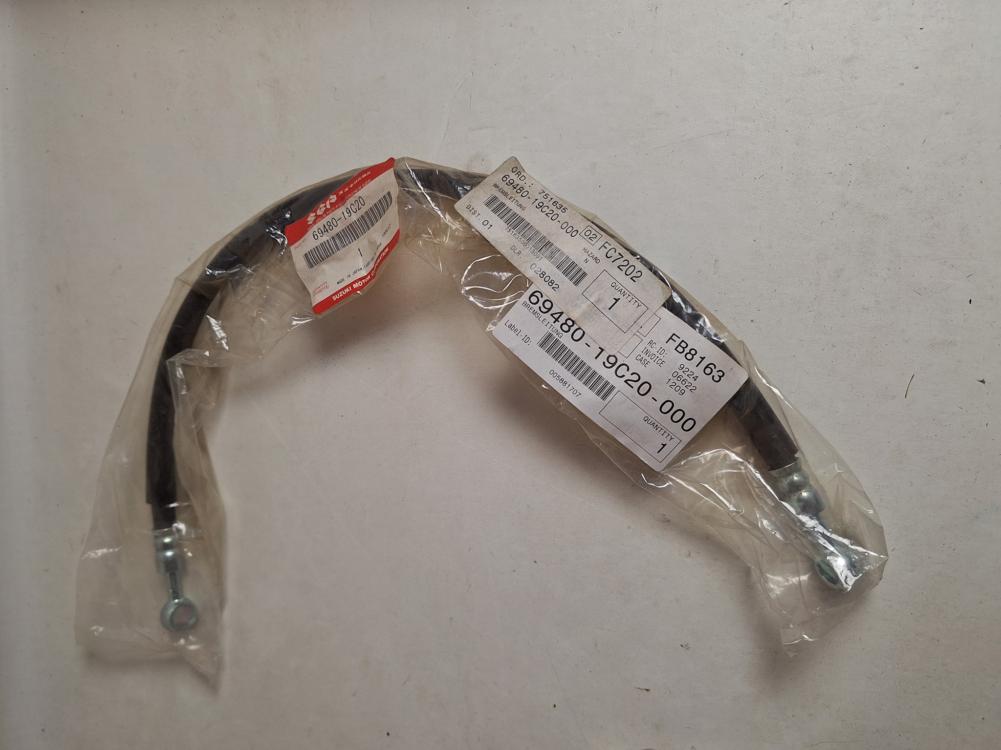 Bild von SUZUKI  BREMSLEITUNG  69480-19C20